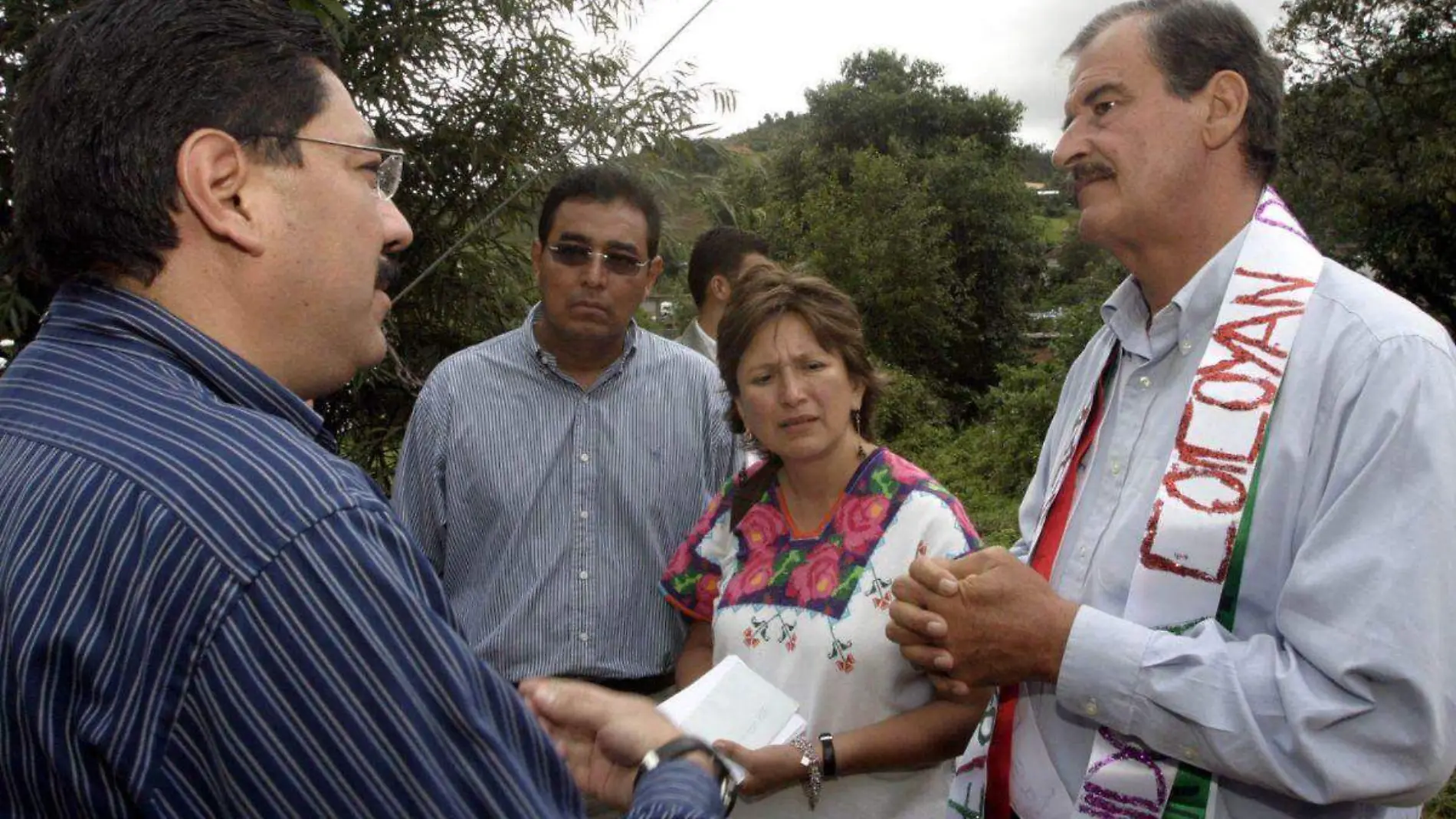 Xochitl Gálvez con Vicente Fox